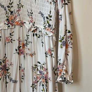 H&M white floral dress